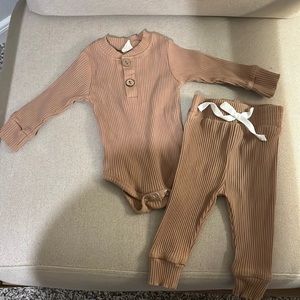 Infant Ribbed Bodysuit and Joggers